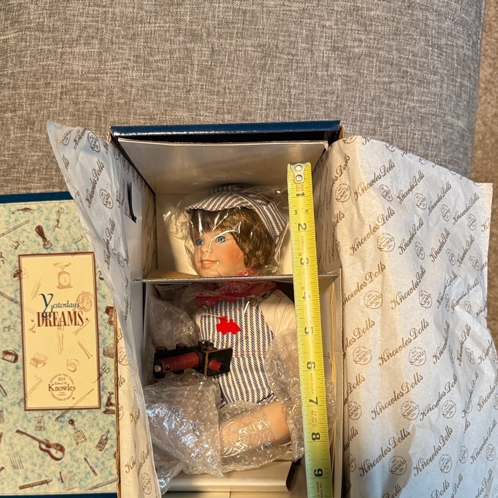 Blue and White Striped Doll - Picture 6 of 6